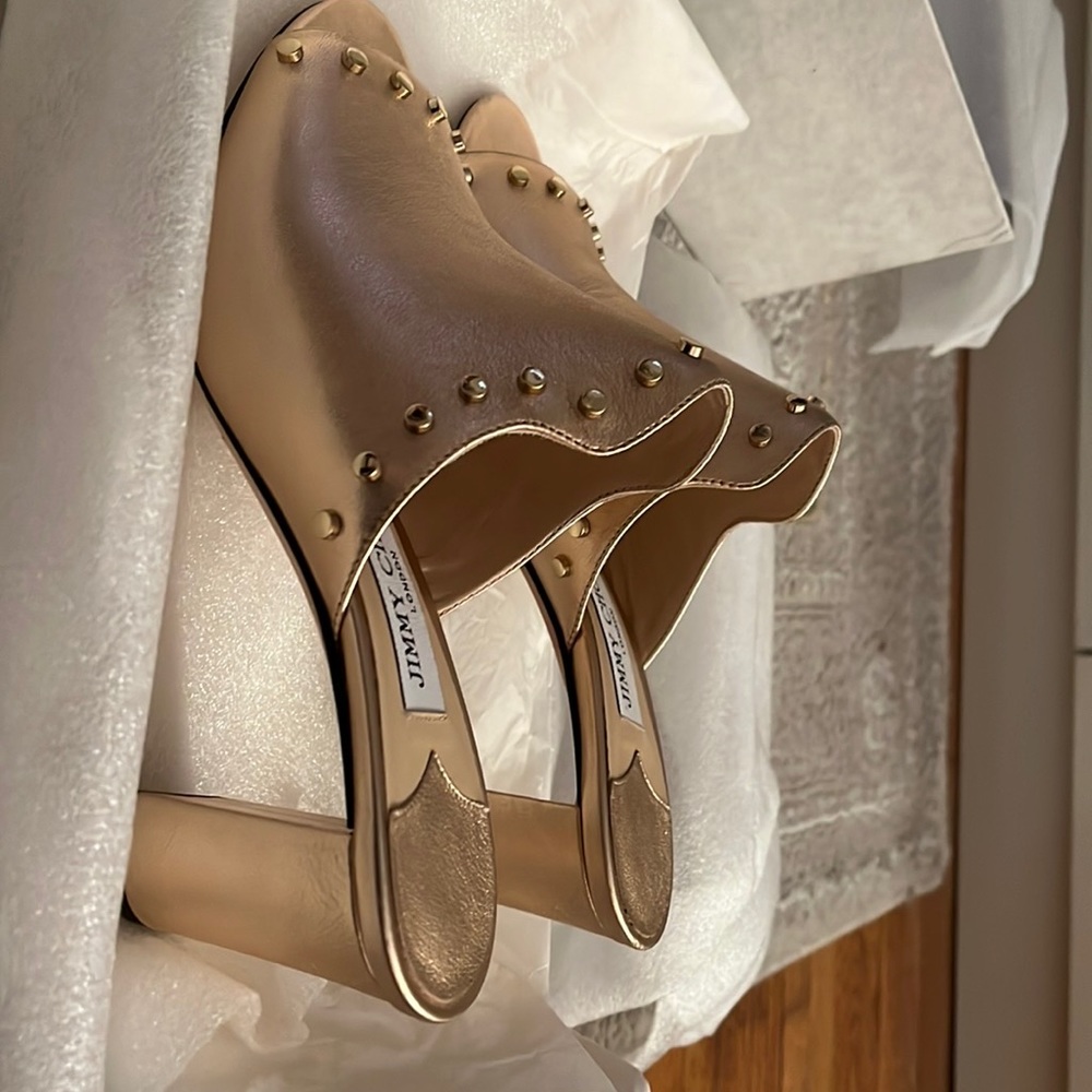Jimmy Choo women shoes new color tea/rose/gold size 7,5 B.